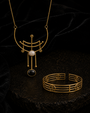 Cage Boho Neckpiece & Bangle