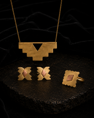 Jamdani Neckpiece and Earring with Finger Ring
