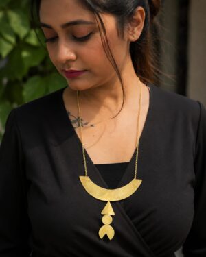 Abstract Brass Handcrafted Neckpiece