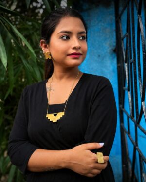 Abstract Brass Handcrafted Neckpiece